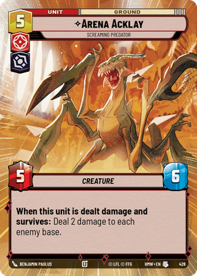 Arena Acklay (Homeworlds) — Star Wars: Unlimited card