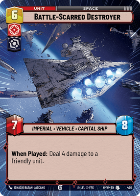 Battle-Scarred Destroyer (Homeworlds) — Star Wars: Unlimited card