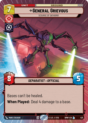 General Grievous (Homeworlds) — Star Wars: Unlimited card