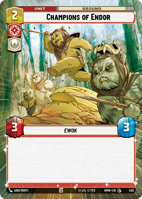 Champions of Endor (Homeworlds) — Star Wars: Unlimited card