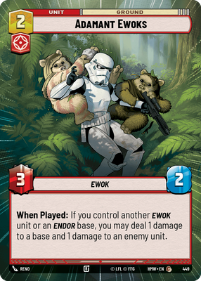 Adamant Ewoks (Homeworlds) — Star Wars: Unlimited card