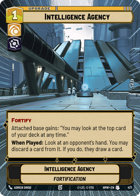 Intelligence Agency (Homeworlds) — Star Wars: Unlimited card
