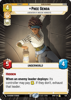 Phee Genoa (Homeworlds) — Star Wars: Unlimited card