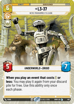 L3-37 (Homeworlds) — Star Wars: Unlimited card