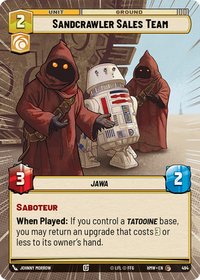 Sandcrawler Sales Team (Homeworlds) — Star Wars: Unlimited card