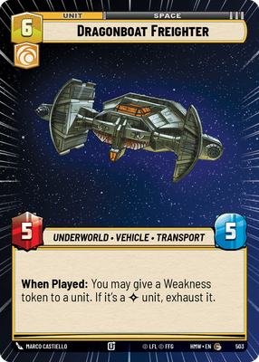 Dragonboat Freighter (Homeworlds) — Star Wars: Unlimited card