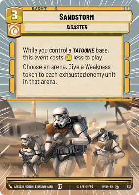 Sandstorm (Homeworlds) — Star Wars: Unlimited card
