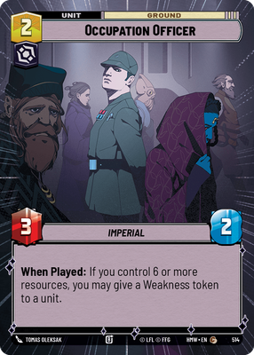 Occupation Officer HMW 514