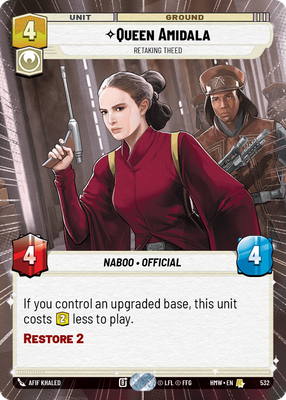 Queen Amidala (Homeworlds) — Star Wars: Unlimited card