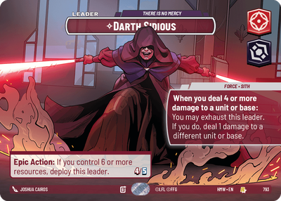 Darth Sidious (Homeworlds) — Star Wars: Unlimited card