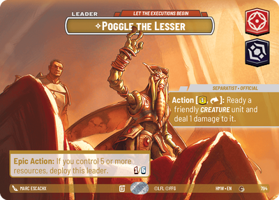 Poggle the Lesser (Homeworlds) — Star Wars: Unlimited card