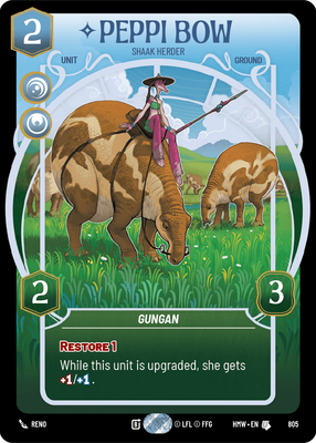 Peppi Bow (Homeworlds) — Star Wars: Unlimited card