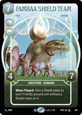 Fambaa Shield Team (Homeworlds) — Star Wars: Unlimited card