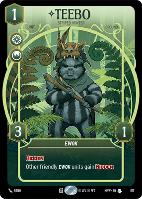 Teebo (Homeworlds) — Star Wars: Unlimited card
