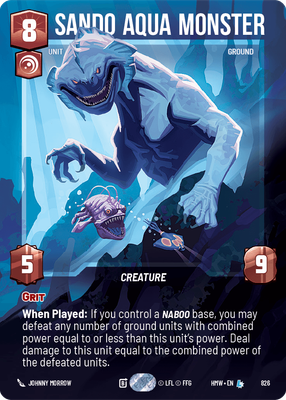 Sando Aqua Monster (Homeworlds) — Star Wars: Unlimited card