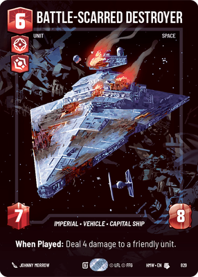 Battle-Scarred Destroyer (Homeworlds) — Star Wars: Unlimited card