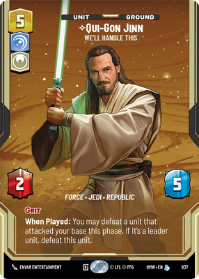Qui-Gon Jinn (Homeworlds) — Star Wars: Unlimited card
