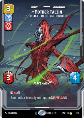 Mother Talzin (Homeworlds) — Star Wars: Unlimited card