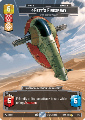 Fett's Firespray, Settling the Score · Homeworlds · Standard Prestige · #843