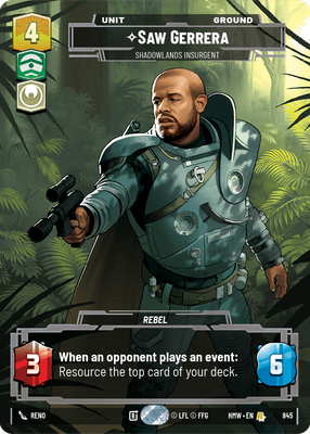 Saw Gerrera (Homeworlds) — Star Wars: Unlimited card