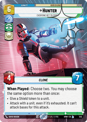 Hunter (Homeworlds) — Star Wars: Unlimited card