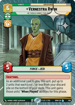 Vernestra Rwoh (Homeworlds) — Star Wars: Unlimited card
