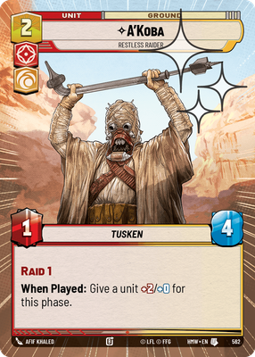 A'Koba (Homeworlds) — Star Wars: Unlimited card