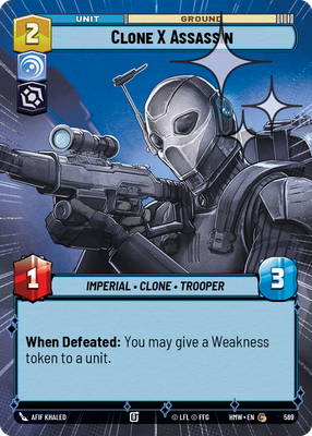 Clone X Assassin (Homeworlds) — Star Wars: Unlimited card