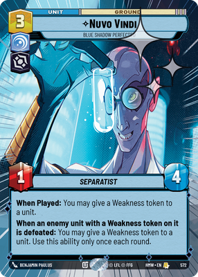 Nuvo Vindi (Homeworlds) — Star Wars: Unlimited card