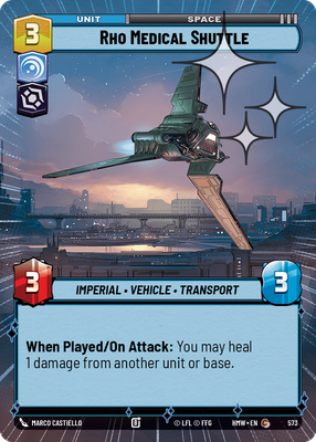 Rho Medical Shuttle (Homeworlds) — Star Wars: Unlimited card