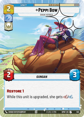 Peppi Bow (Homeworlds) — Star Wars: Unlimited card