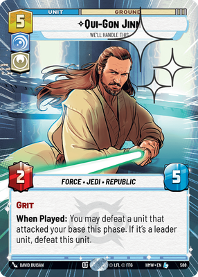 Qui-Gon Jinn (Homeworlds) — Star Wars: Unlimited card