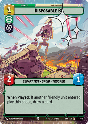 Disposable B1 (Homeworlds) — Star Wars: Unlimited card