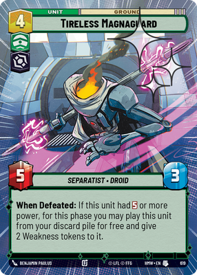Tireless Magnaguard (Homeworlds) — Star Wars: Unlimited card