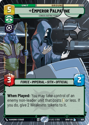 Emperor Palpatine (Homeworlds) — Star Wars: Unlimited card