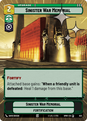 Sinister War Memorial (Homeworlds) — Star Wars: Unlimited card