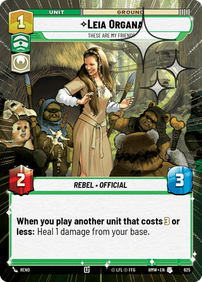 Leia Organa (Homeworlds) — Star Wars: Unlimited card