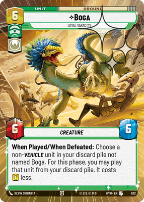 Boga (Homeworlds) — Star Wars: Unlimited card