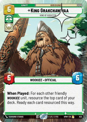 King Grakchawwaa (Homeworlds) — Star Wars: Unlimited card