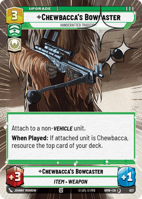 Chewbacca's Bowcaster (Homeworlds) — Star Wars: Unlimited card