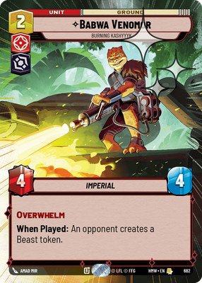Babwa Venomor (Homeworlds) — Star Wars: Unlimited card