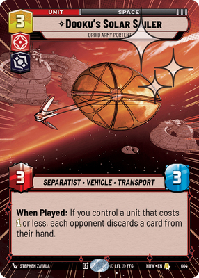 Dooku's Solar Sailer (Homeworlds) — Star Wars: Unlimited card
