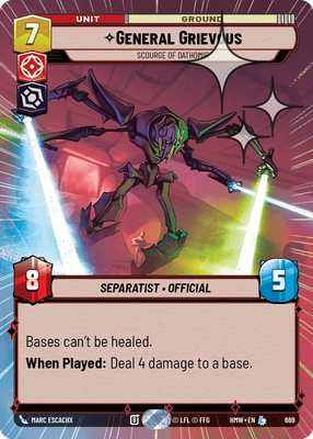 General Grievous (Homeworlds) — Star Wars: Unlimited card