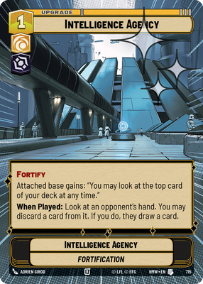 Intelligence Agency (Homeworlds) — Star Wars: Unlimited card