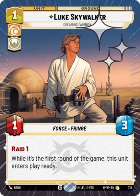 Luke Skywalker (Homeworlds) — Star Wars: Unlimited card