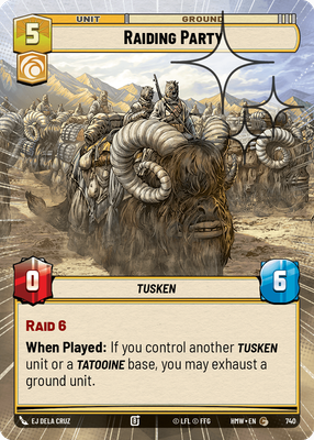 Raiding Party (Homeworlds) — Star Wars: Unlimited card