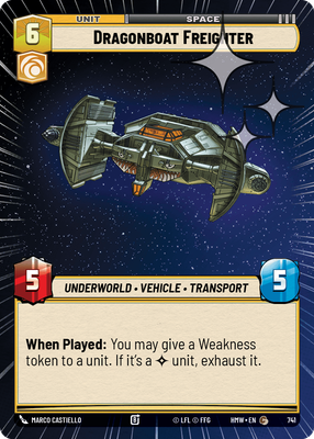 Dragonboat Freighter (Homeworlds) — Star Wars: Unlimited card