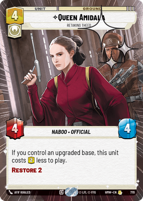 Queen Amidala (Homeworlds) — Star Wars: Unlimited card