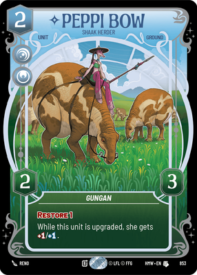 Peppi Bow (Homeworlds) — Star Wars: Unlimited card