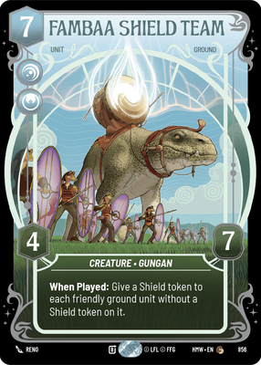 Fambaa Shield Team (Homeworlds) — Star Wars: Unlimited card